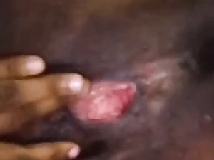 Sonnie & COUGAR finger and fucktoy as Ethiopian COUGAR satisfies herself in douche